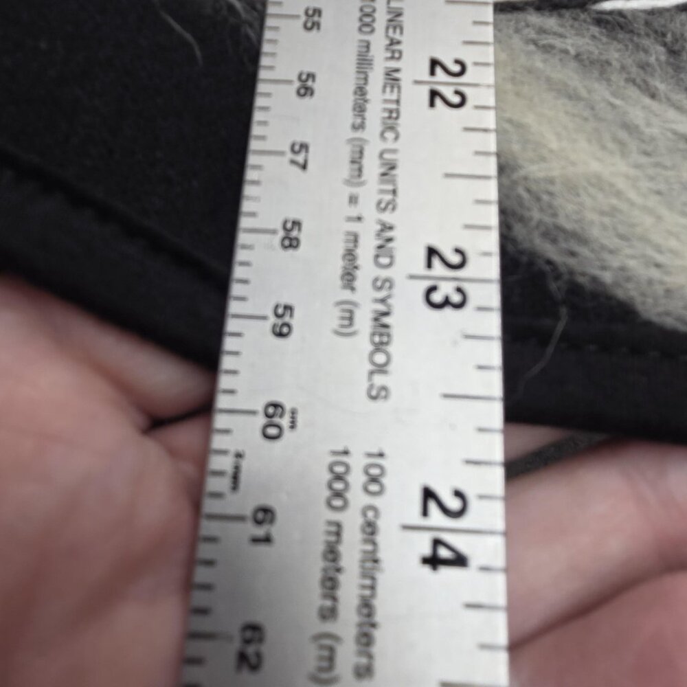 Kaktus Jacket Womens Large Black Gray Rope Print Open Front Collared Brushed - Picture 9 of 9